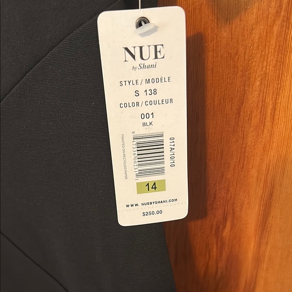 Nue by Shani Black Shaping Sheath Dress Size 14 NWT Sculpting Cocktail Dress - Picture 3 of 10